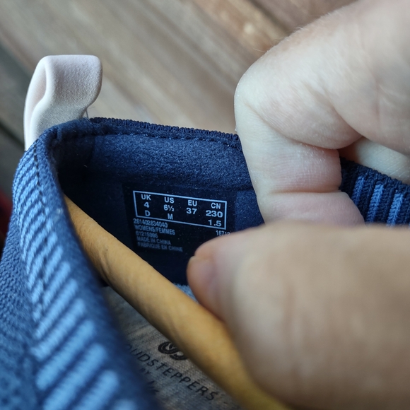 Clarks Cloudsteppers Women's Dark Blue Flats New In Box Says 4D Size And 37. - Picture 5 of 6